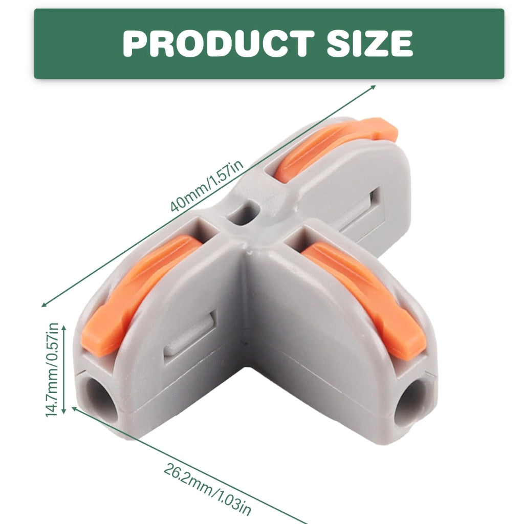 Morsetti di connessione, 30 pezzi. Connettori a T, sezione da 0,08 a 2,5 mm²