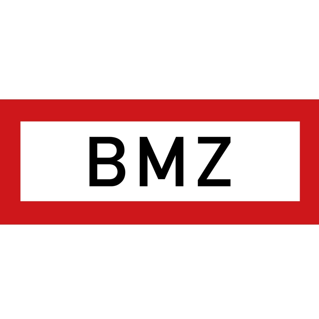 5 x adesivi antincendio per centrale di allarme BMZ – adesivi fortemente adesivi in pellicola vinilica polimerica calandrata da 85 µ, dimensioni 297 x 108 mm