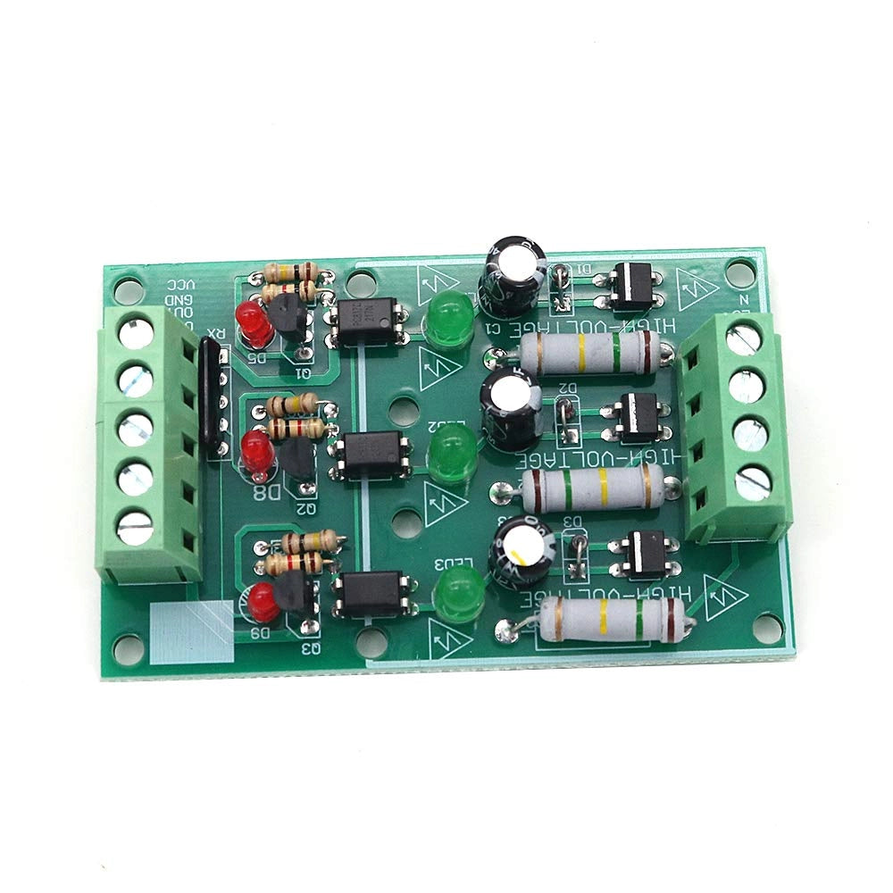 Modulo di isolamento optoisolatore a 3 canali, tensione di alimentazione AC 220 V, modulo di test