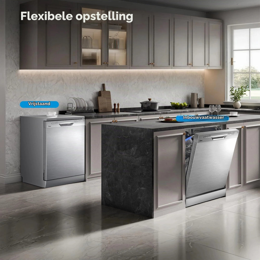 Lavastoviglie da 60 cm, capacità di 14 coperti, con Wi-Fi, livello di rumorosità di 47 dB, 6 programmi, acciaio inossidabile