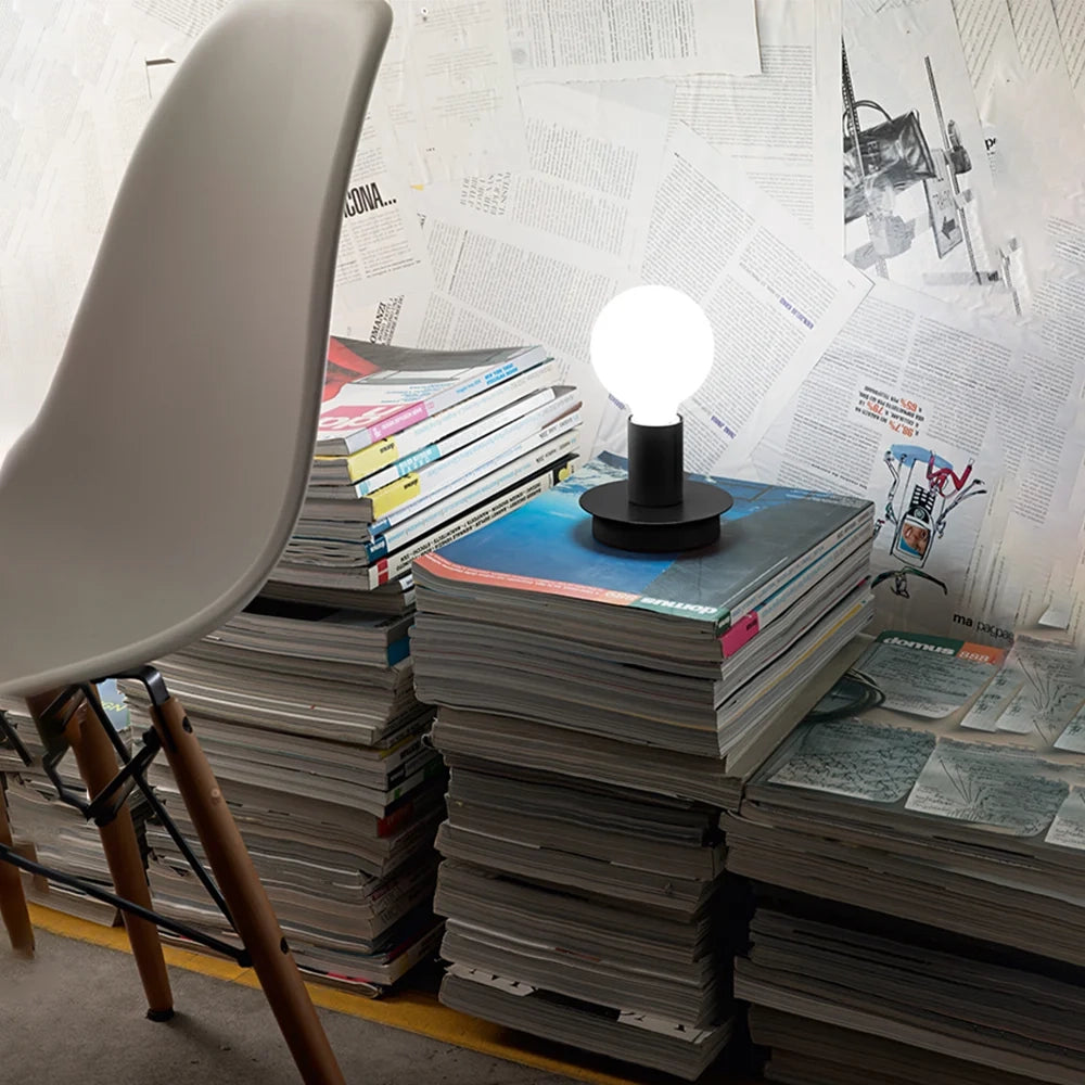 Abatjour Contemporaneo Up And Down Metallo Nero 1 Luce E27
