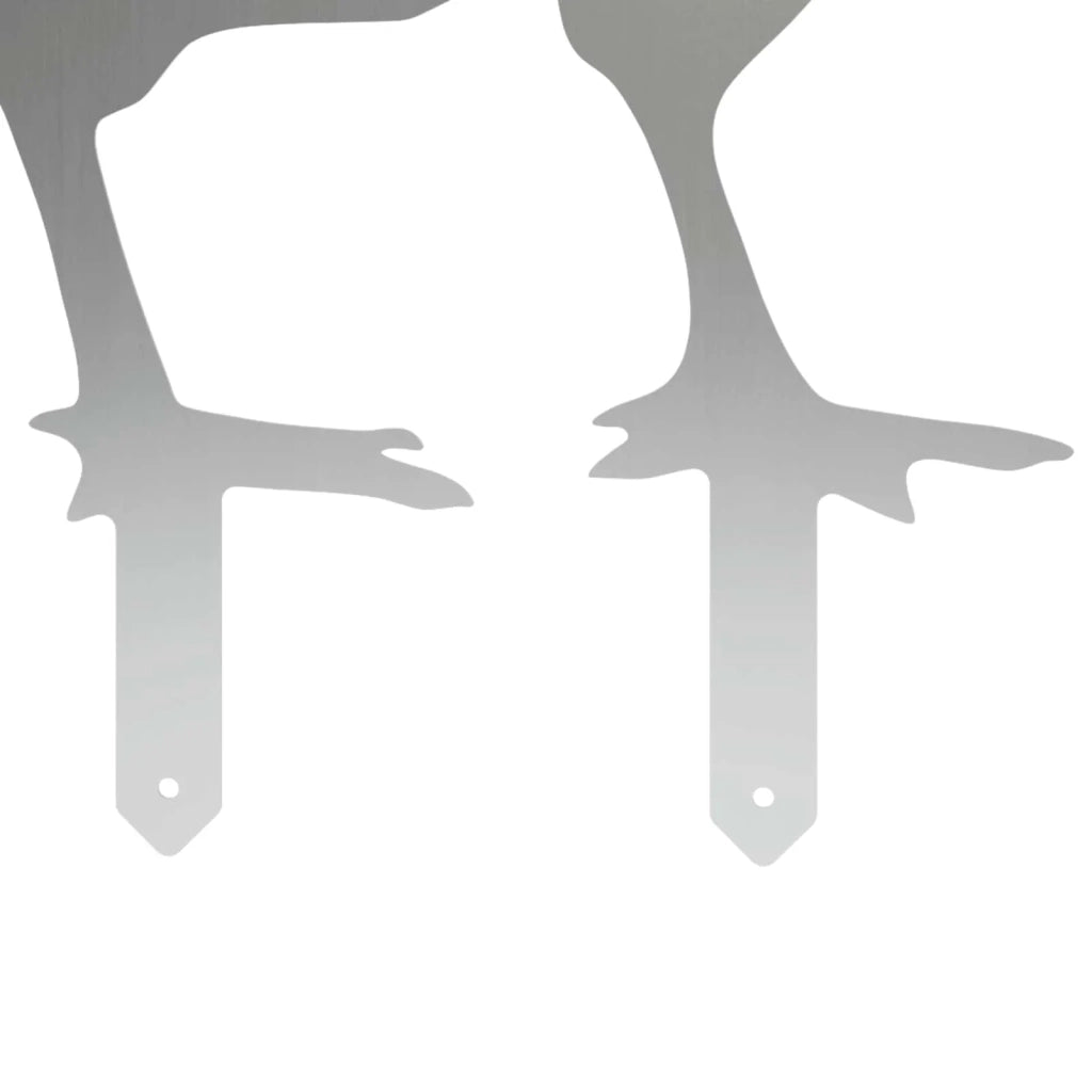 Palo da Giardino Set da 4 47,5 x 30 cm Acciaio zincato Argento 8014386
