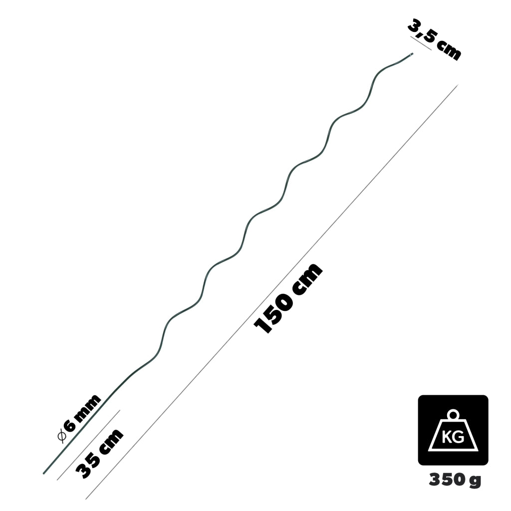 Set 20 tutori a spirale per piante KADAX, 150 cm