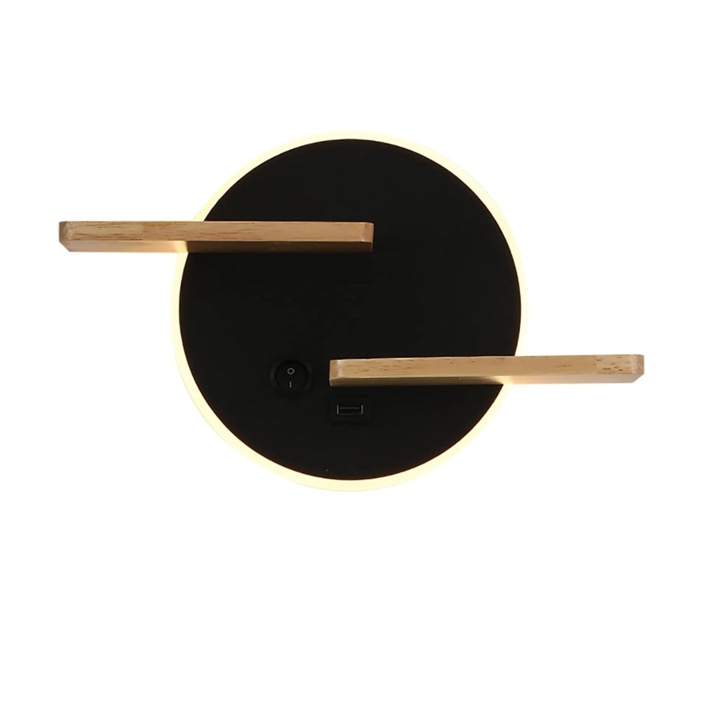 Applique LED con interruttore, dimmerabile, porta USB, luce da lettura, lampada da comodino, nera, per camera da letto, soggiorno, cameretta