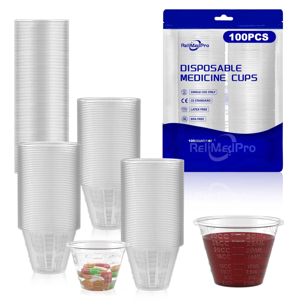Contenitori dosatori da 100 pezzi, capacità 30 ml – Misurini in plastica per liquidi
