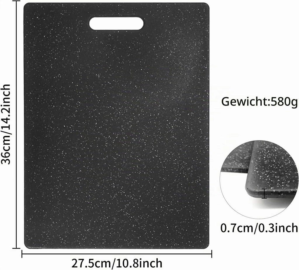 Tagliere da 36x27,5 cm, aspetto in granito, privo di BPA, antibatterico