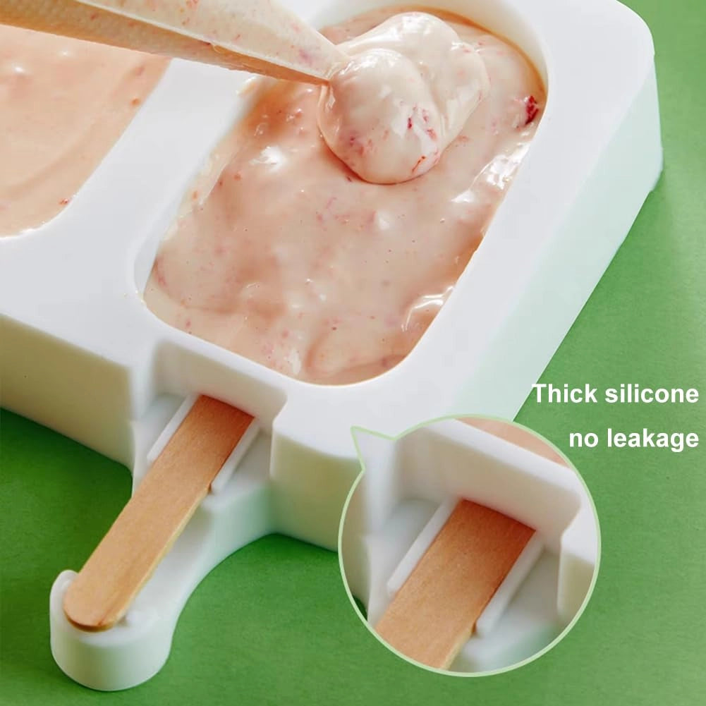 Stampi in silicone per ghiaccio, set da 102 pezzi, con 50 bastoncini, per preparazioni fatte in casa