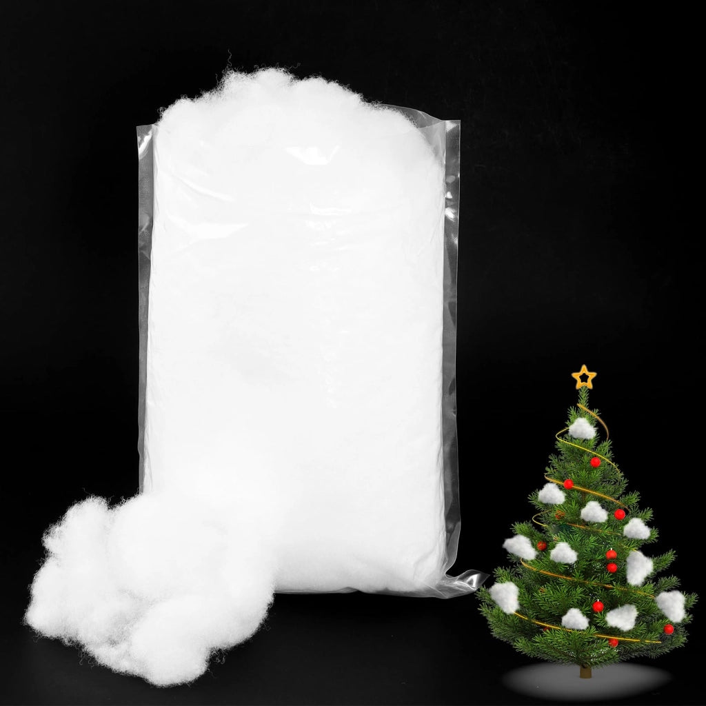 Neve artificiale 140 g – cotone sintetico morbido per decorazioni natalizie