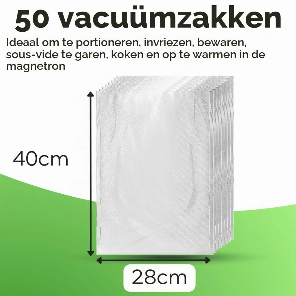 Sacchetti sottovuoto, 50 pezzi, 28x40 cm – resistenti e antistrappo