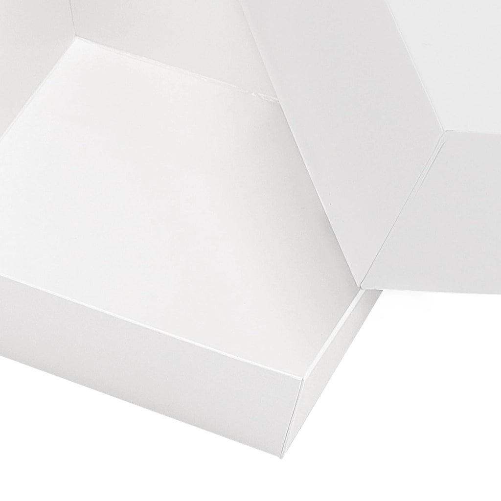 100 scatole di carta per torte con coperchio, 11 cm, colore bianco