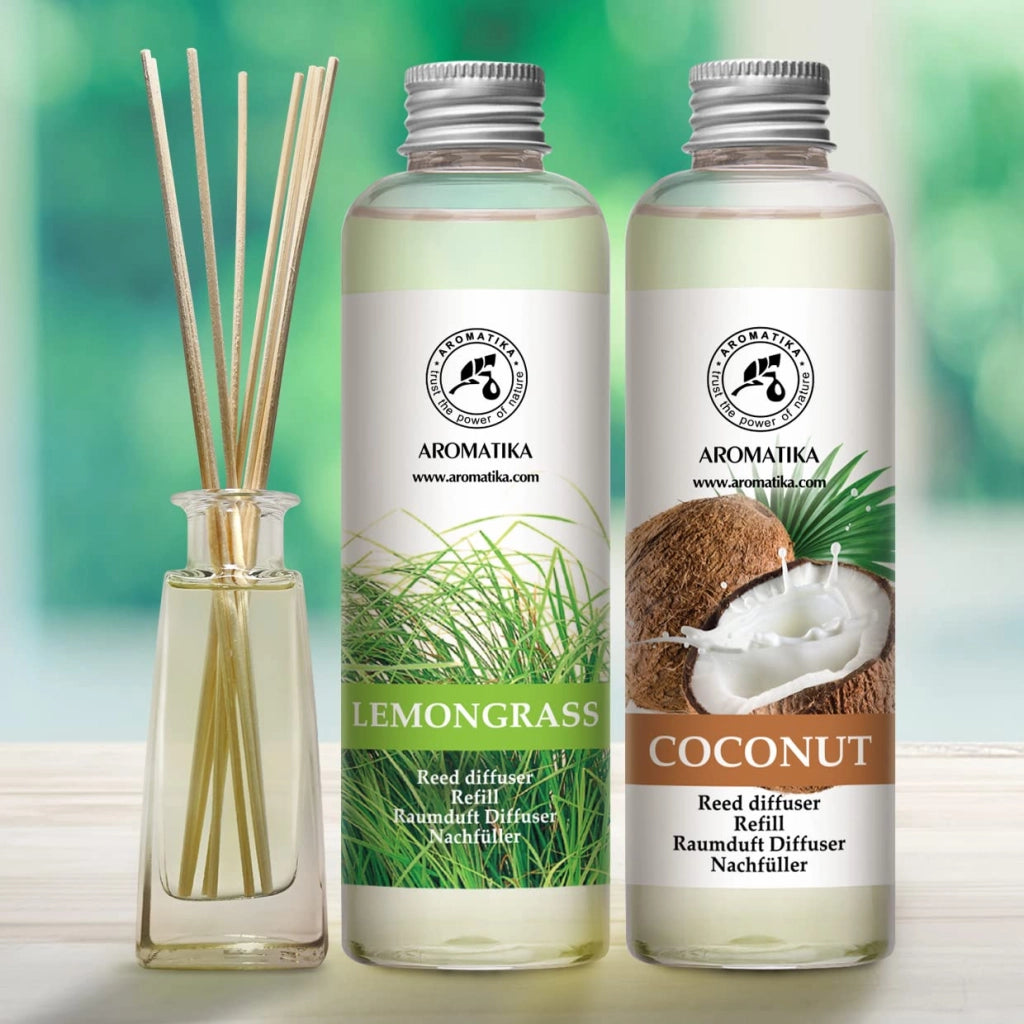 Ricarica profumatore d'ambiente Lemongrass & Cocco, 400 ml (2 flaconi da 200 ml)