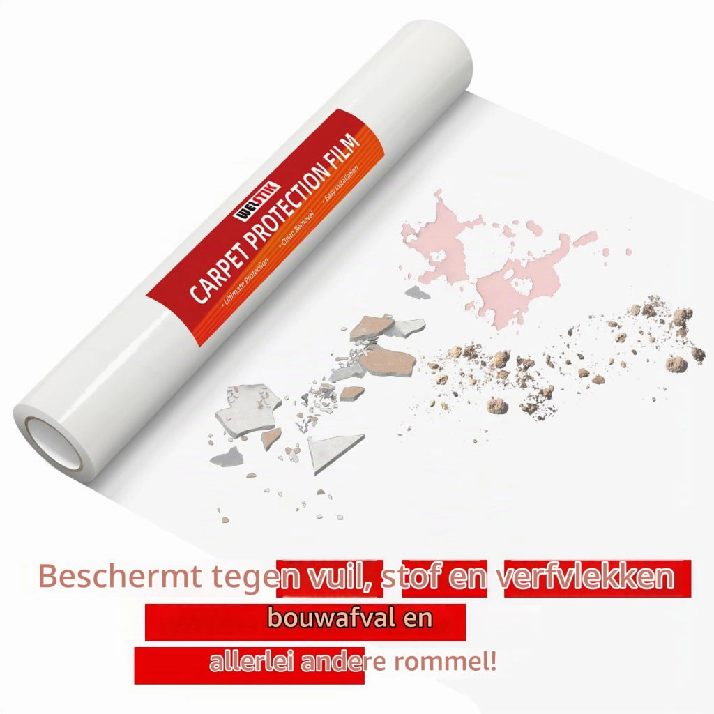 Pellicola protettiva per tappeti, 457 mm x 61 m, autoadesiva, trasparente