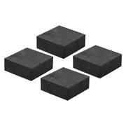 Set di 4 supporti antivibranti, quadrati, 5x5x2 cm, colore nero