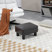 Pouf poggiapiedi marrone con seduta imbottita e portata di 100 kg