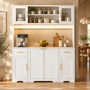 Mobile da cucina bianco in MDF con vani, cassetti e pattumiera
