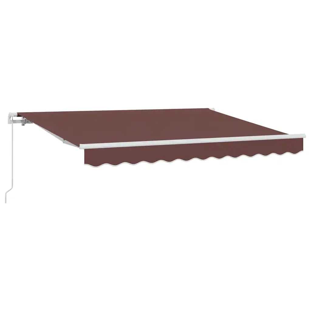 Tendone manuale 3,5 x 2 m Marrone 100% Poliestere 3329675