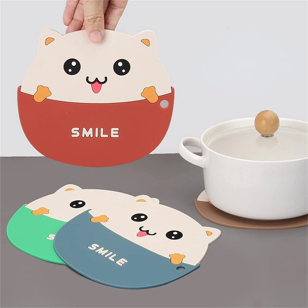 Sottobicchieri per gatti, antiscottatura, color rosso pelle, acciaio inossidabile, 1 pezzo