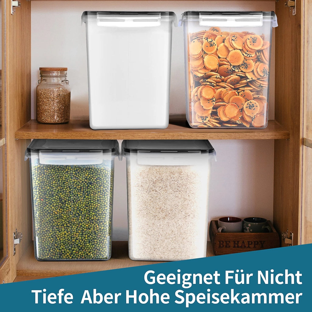 Contenitori per alimenti da 5,2 litri, set da 4, ermetici, senza BPA, con etichette