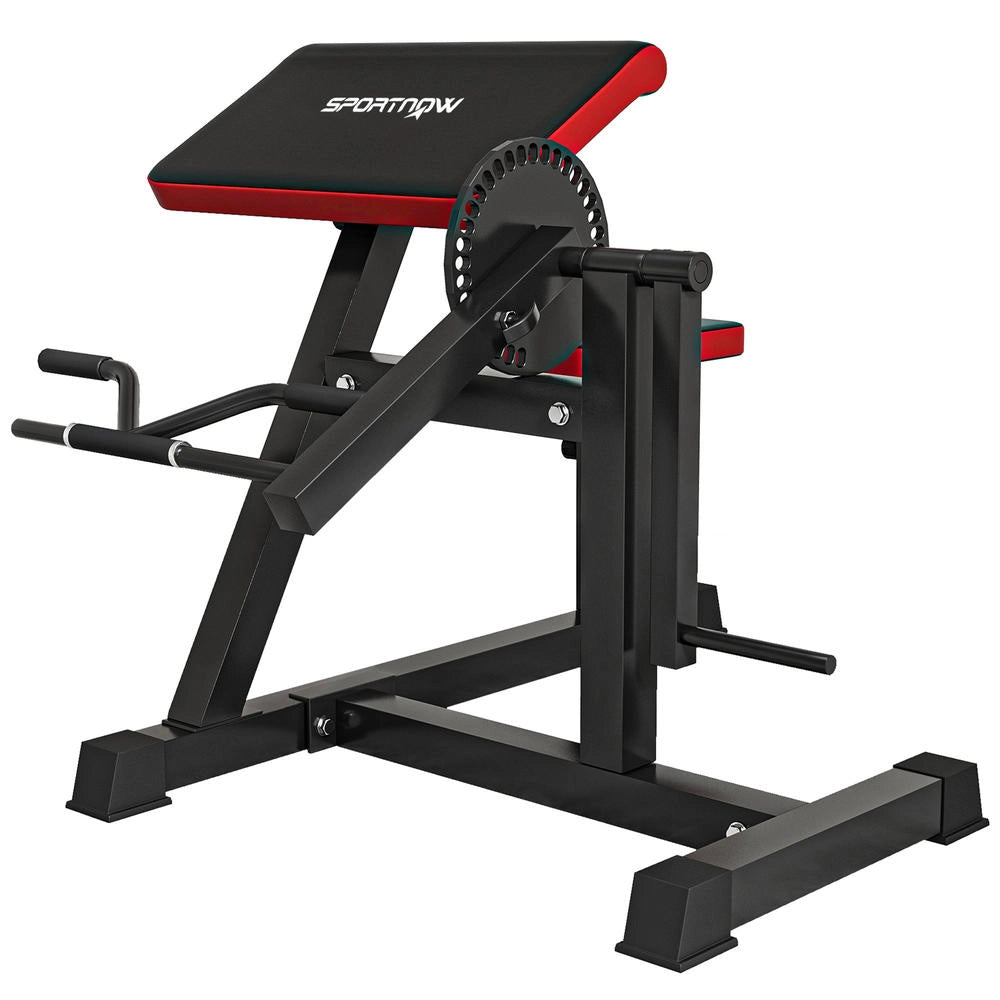 Panca per bicipiti e tricipiti 2 in 1 regolabile, 5 posizioni sedile e 25 angolazioni, in acciaio ed ecopelle, per home gym, nero