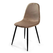 Set 6 sedie imbottite marrone cm 42x39x85h
