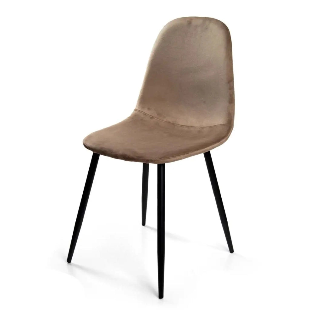 Set 6 sedie imbottite marrone cm 42x39x85h