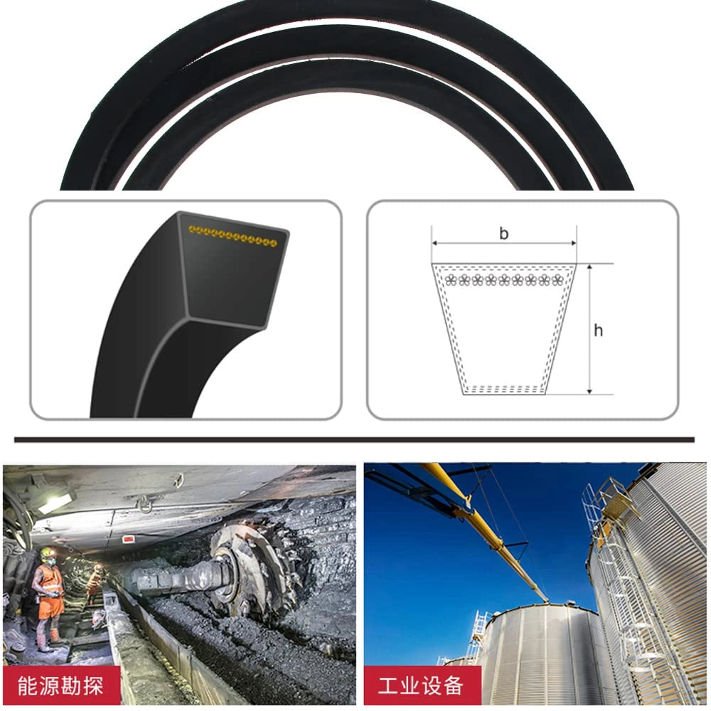Cinghia trapezoidale per trasmissione, circonferenza interna 1092 mm (43 pollici), cinghia industriale in gomma, 1 pezzo