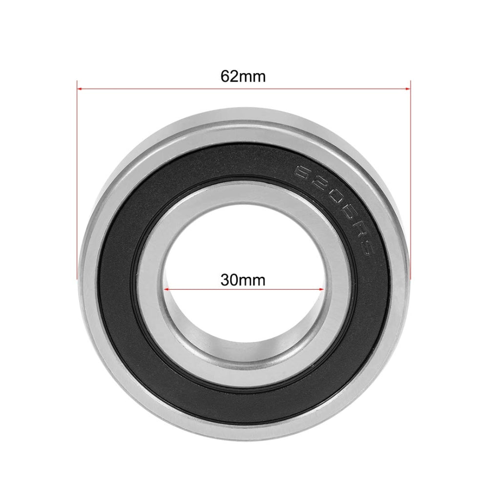 Cuscinetti a sfera 6208ZZ, 40x80x18 mm, schermati su entrambi i lati, precisione ABEC-1