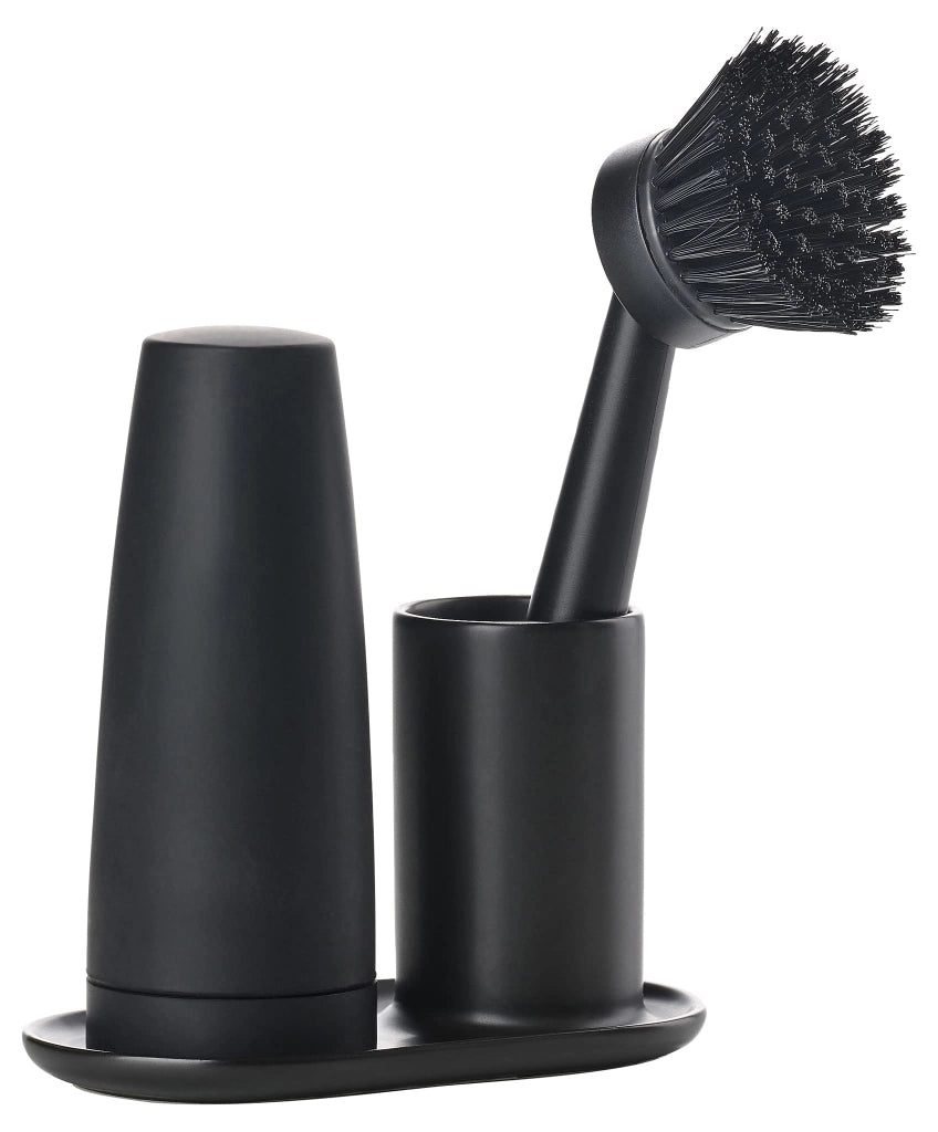 Set di spazzole per piatti, modello "Singles", dimensioni 15x8,1 cm, colore nero, adatte al lavaggio in lavastoviglie