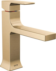 Miscelatore per lavabo monoforo con scarico pop-up, bronzo champagne spazzolato