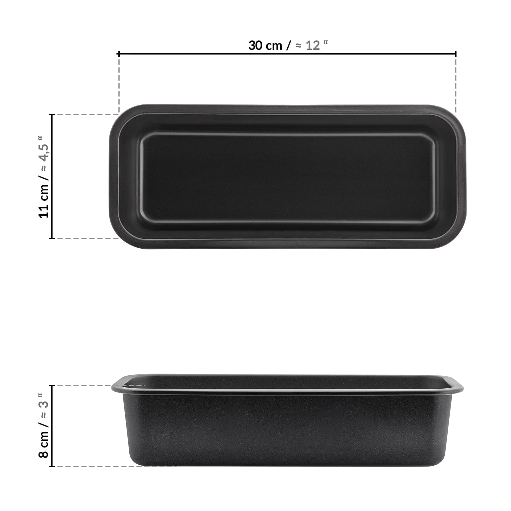 Set di 2 stampi antiaderenti resistenti alla pasta acida, 30 x 11,5 cm per pane e torte