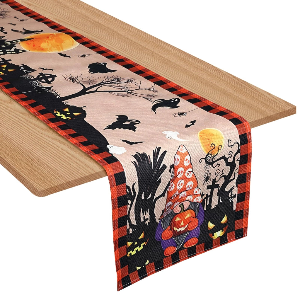 Tovaglia per Halloween, dimensioni 33x183 cm, motivo zucca, decorazione autunnale