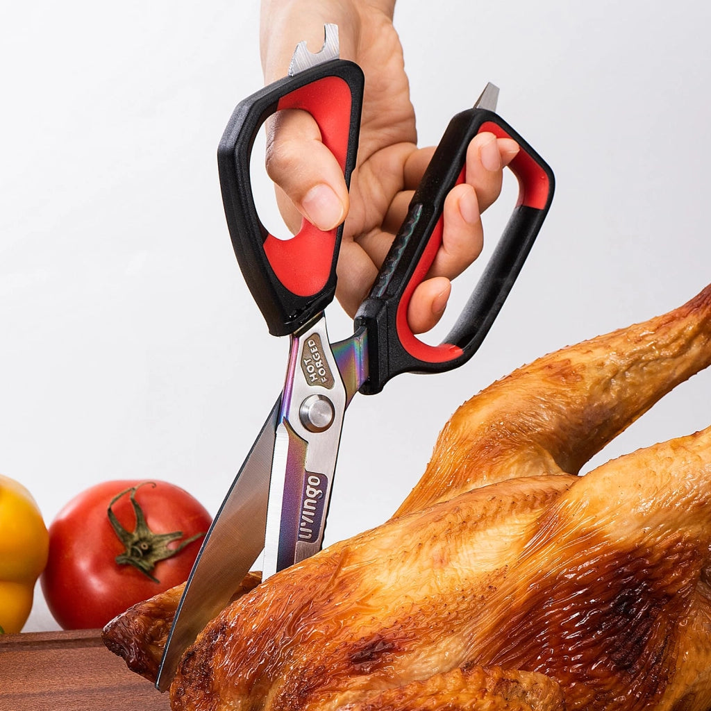 Forbici da cucina, forbici domestiche, 2 pezzi, forbici affilate e durevoli in acciaio inossidabile, forbici multifunzionali versatili, forbici da cucina smontabili
