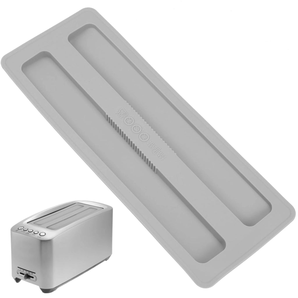 Copertura in silicone per tostapane a fessura lunga, colore grigio, dimensioni 27,4 x 10,4 cm