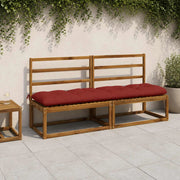 Cuscini per Panchina VIANEN 2 pz 100% Poliestere Rosso 953319