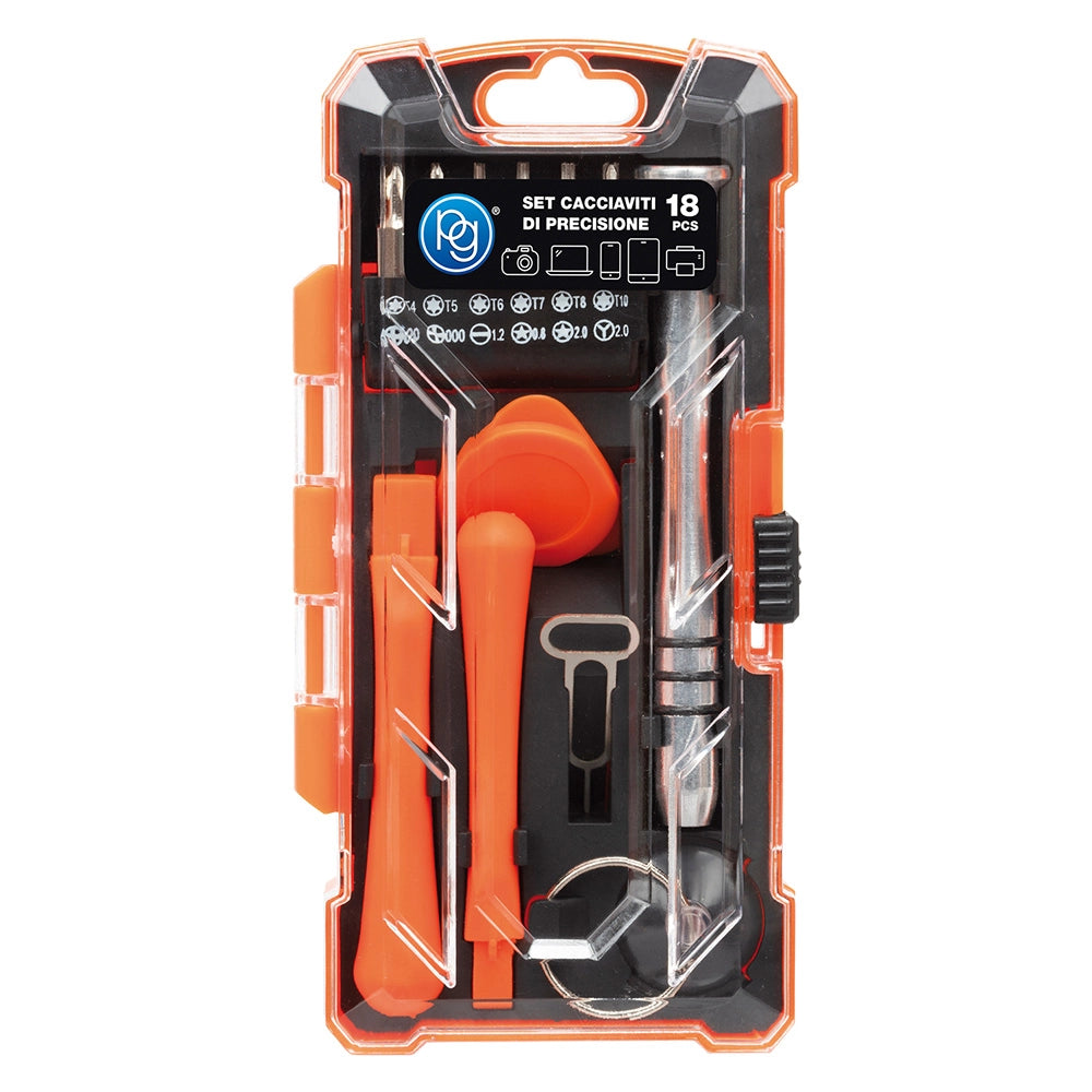 KIT ACCESSORI RIPARAZIONE SMARTPHONE/PC set 18 pezzi