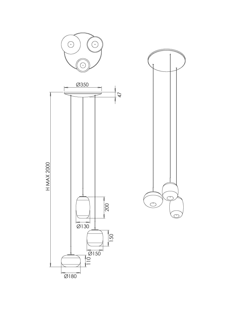 Lampada a Sospensione Brio LED 21W Oro Sfumato - Fabas Luce