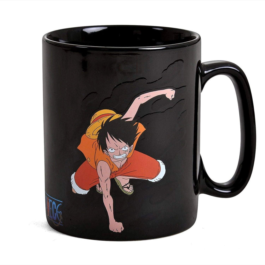 Tazza termocromatica One Piece, 460 ml, con i personaggi Ruffy e Ace