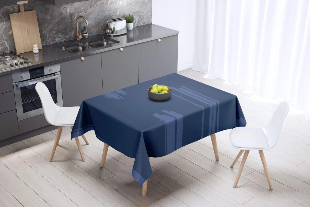 Tovaglia 140x140 cm, in poliestere, idrorepellente, colore blu