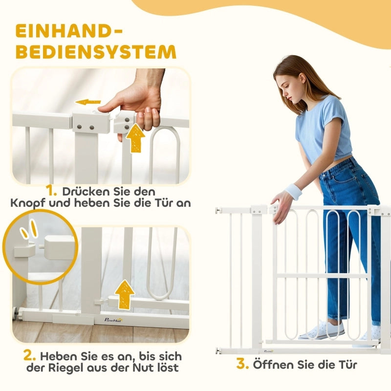 Cancello di sicurezza per cani, 76-104 cm, cancello per scale senza foratura
