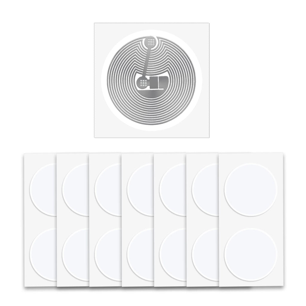 50 etichette RFID M1 Classic, 13,56 MHz, diametro di circa 25 mm, autoadesive