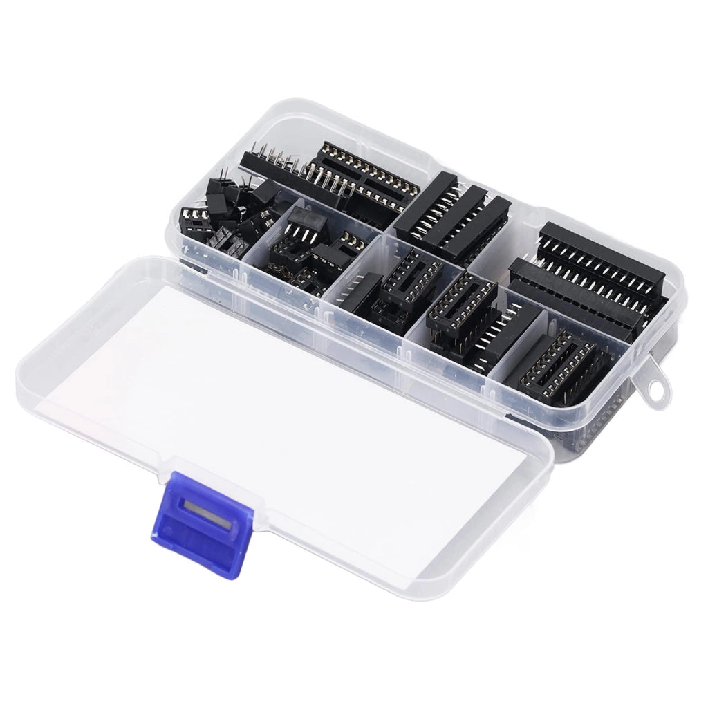 Kit di componenti elettronici, 66 pezzi, con zoccolo DIP, piedini piatti, isolati