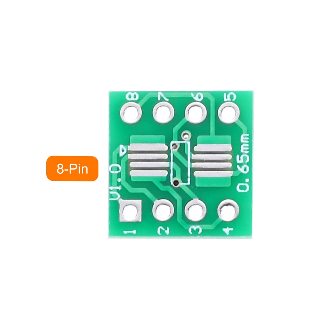 Adattatore SOIC-8 a DIP-8, confezione da 15 pezzi, dimensioni 12x12 mm, colore verde