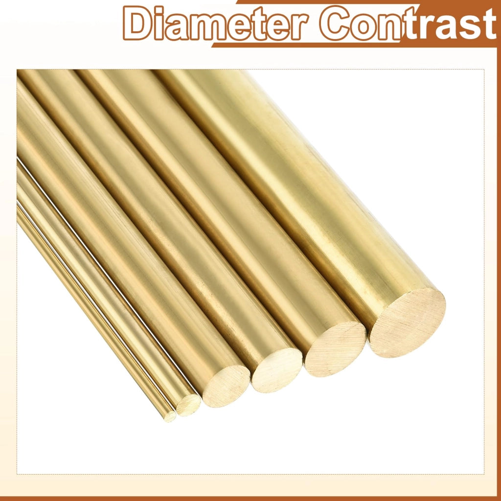 Barra di ottone, tipo H62, diametro 5,5 mm, lunghezza 305 mm, 1 pezzo