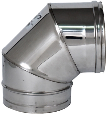 GOMITO A 90 INOX AISI 304 PER STUFA Ø cm. 16