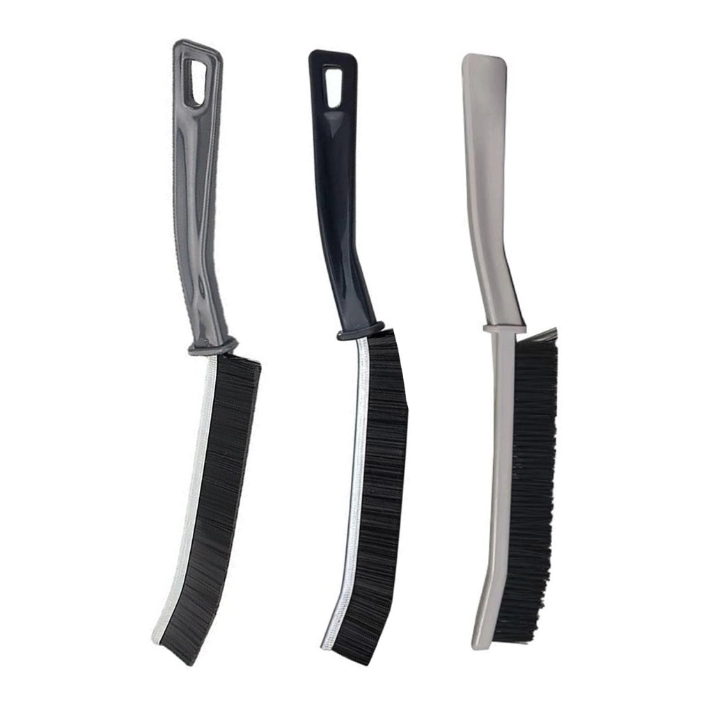 Spazzola per la pulizia delle fughe, rigida, set da 3 pezzi, ergonomica, per cucina e bagno