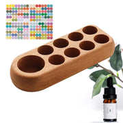 Porta oli essenziali in legno, per 9 flaconi, stile naturale