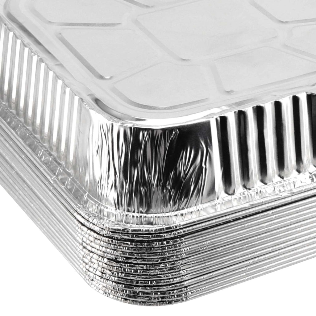 30 stampi in alluminio, dimensioni 20,5x20,5x4,5 cm, con coperchio