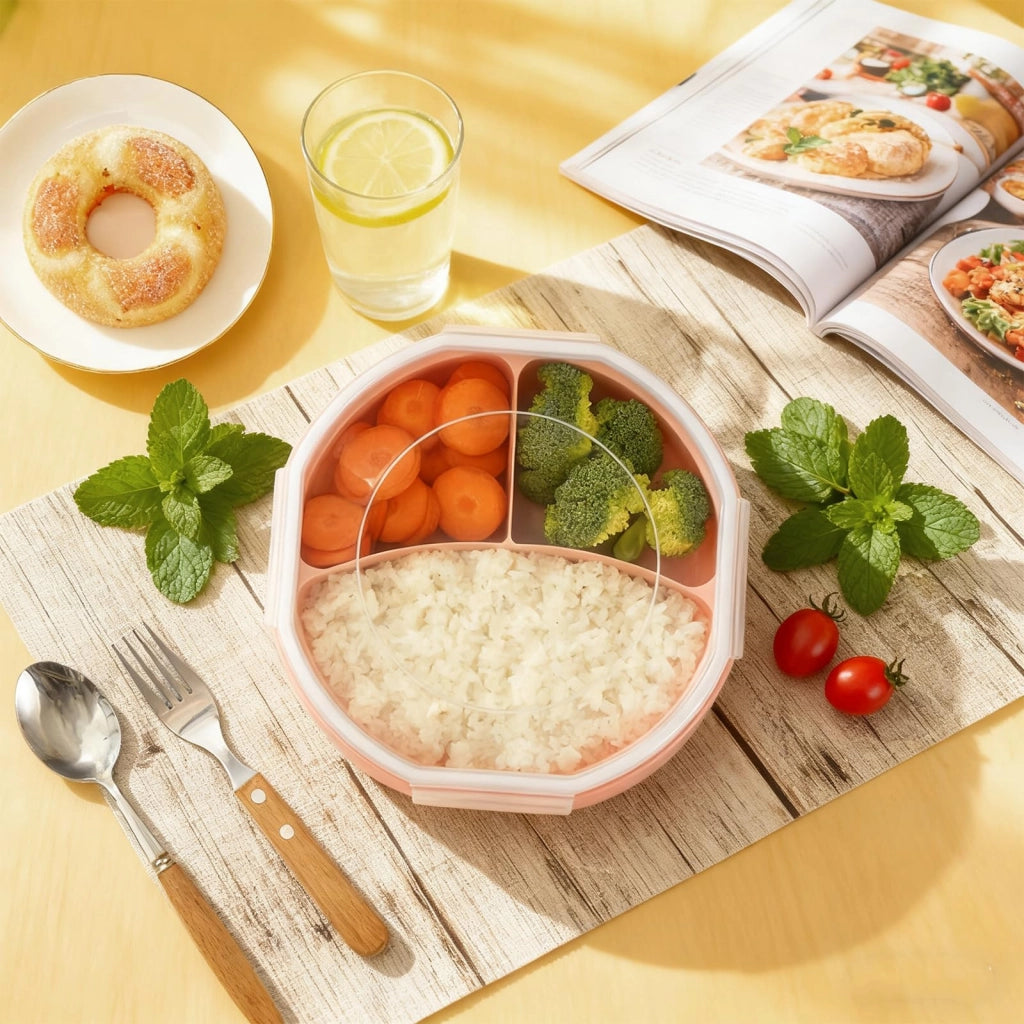Set di 2 contenitori magnetici, divisibili, da 21 cm, in PP, senza BPA