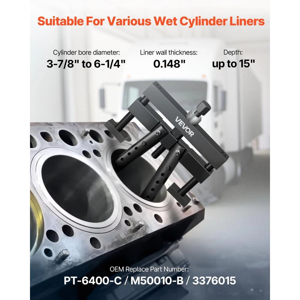 Estrattore Universale Canne Cilindro XC2024 per Motori Diesel Mack Cummins Cat, Strumento di Rimozione Robusto in Acciaio per Officina