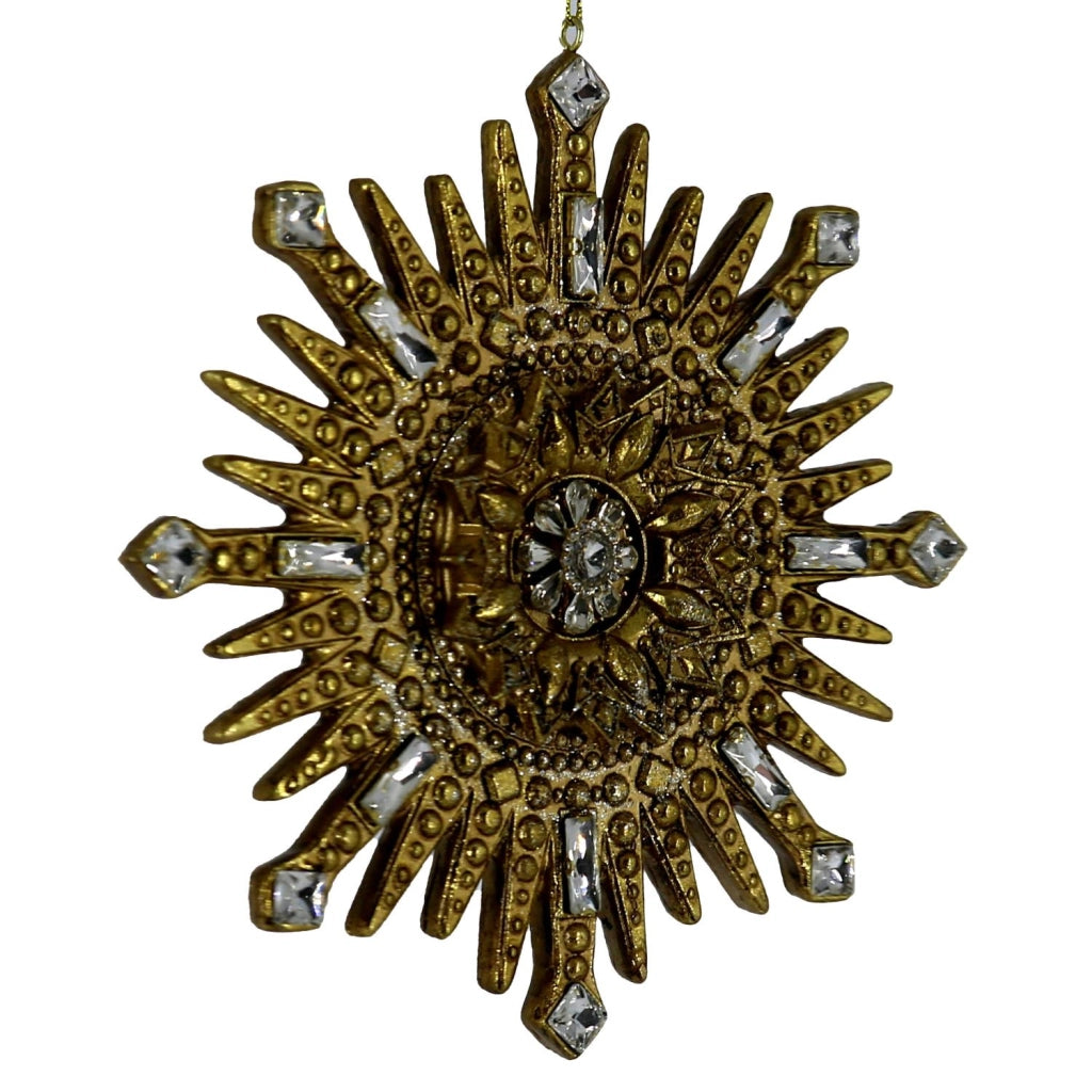 Addobbo resina oro cm16,7x2,1x17,1